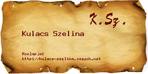 Kulacs Szelina névjegykártya